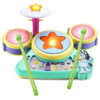 VTech Bluey Hooray Drum Set with Light-Up Pads, Music & Rhythm Games (Ages 3+)