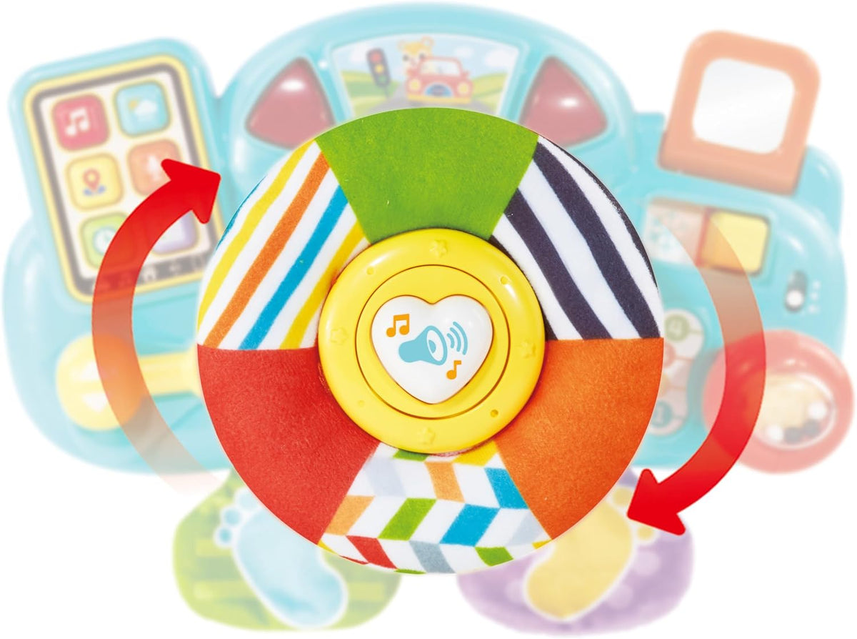 VTech Baby Beep Beep Driver – Interactive Steering Wheel Toy with Lights, Sounds, Buttons & Textures | Educational Toy for Babies 3–24 Months+