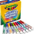Crayola 10CT Ultra Clean Washable Bold,Broad Line,CMax Mkr