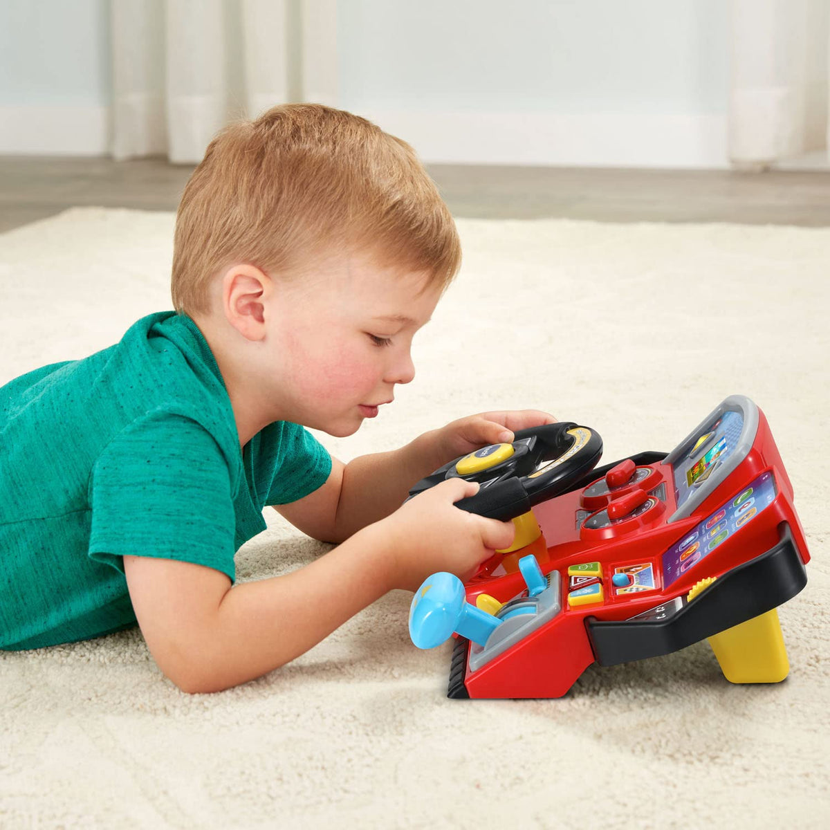 VTech Race & Discover Driver™ | Interactive Kids Driving Toy with Steering Wheel, Gear Shift & Game Screen | 20 Educational Games, Racetracks & Town Adventures | Ages 3–6