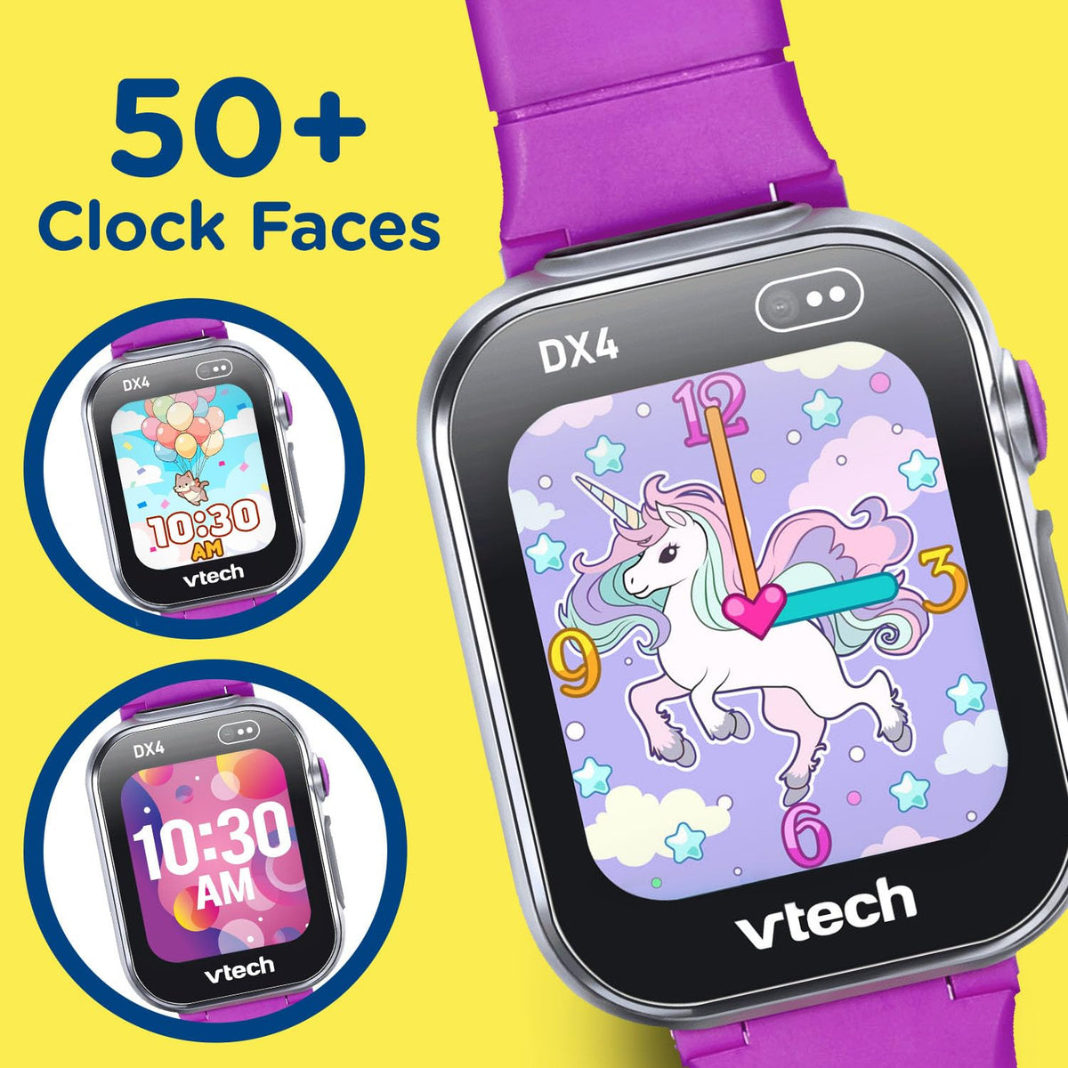 VTech KidiZoom Smartwatch DX4 Purple - Camera & Games, Video Recorder, Voice Changer