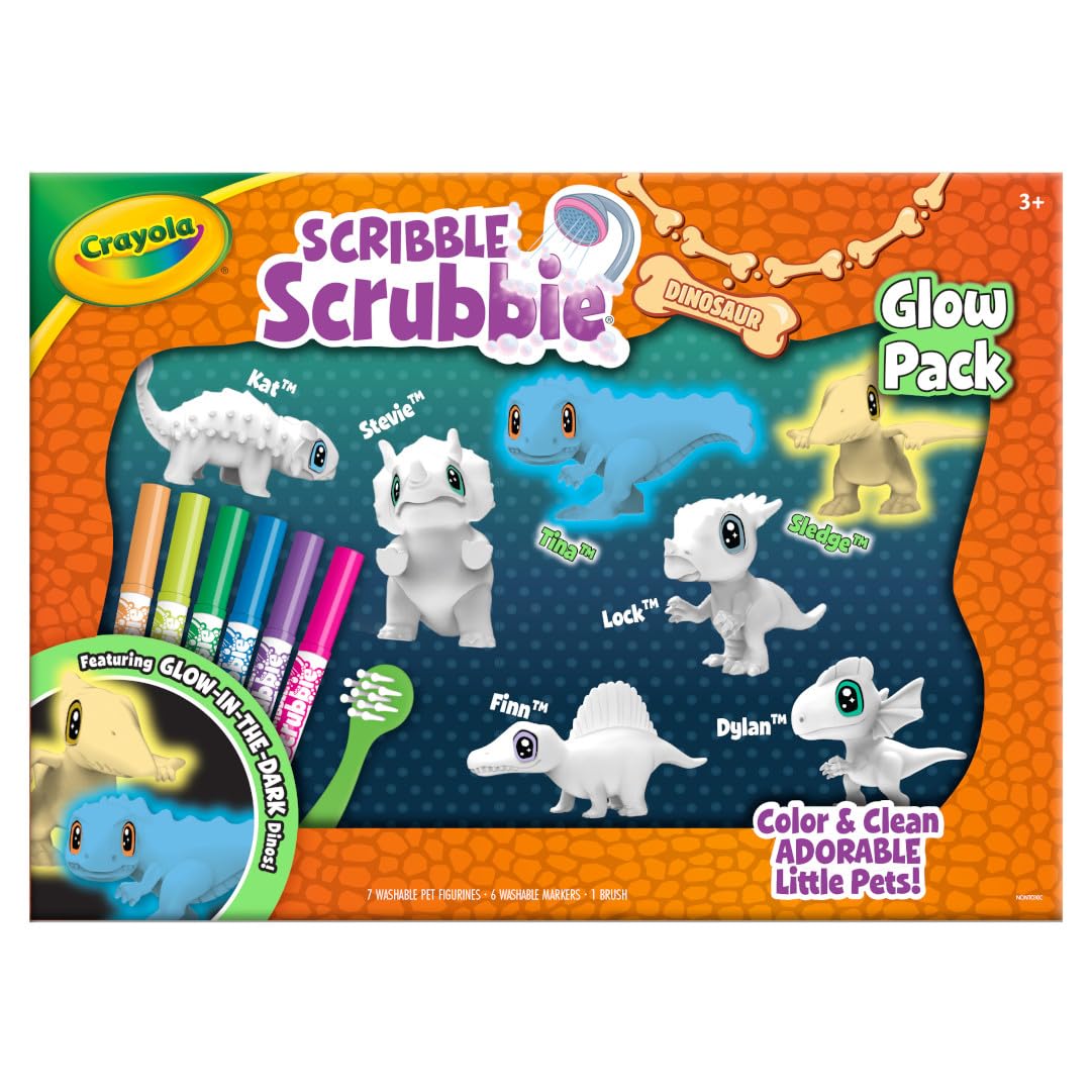 Crayola Scribble Scrubbie Pets Dinosaur Waterslide, Dinosaur Toys for Kids, Pet Grooming Toy, Gifts for Boys & Girls, Ages 3+