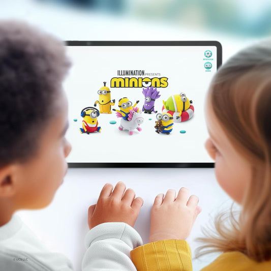 Hey Clay - Minions Kevin Colourful modelling air-dry clay, 5 cans with fun interactive app for kids 3 years +.