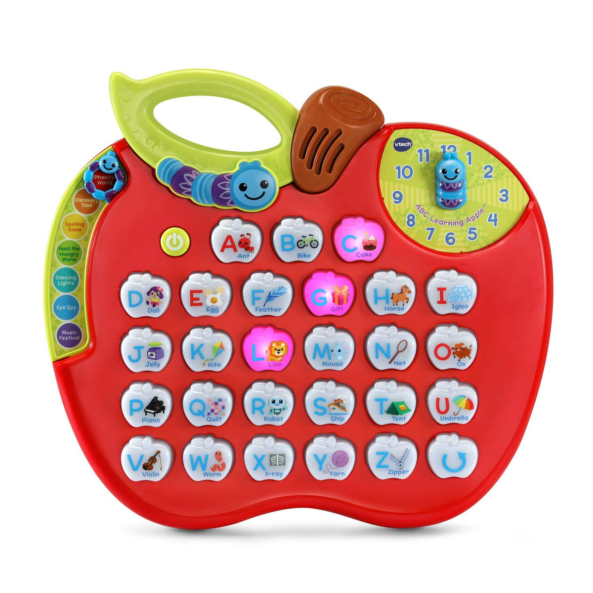 VTech - ABC Learning Apple | Excellent Toddler Toy for Kids 2+ Years, Toddler Tablet with A-to-Z Alphabet and Time | 8 Learning Modes, Multiple Tunes | Red