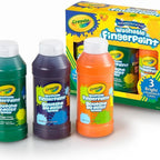 3 ct. 8-oz. Washable Fingerpaint, Bright Colors