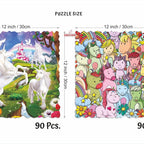 Unikplay - Mini Jigsaw Puzzle Tube – Unicorn | 30-Piece Unicorn Puzzle for Kids | Unique Shaped Pieces | Travel-Friendly Educational Toy | Ages 3+
