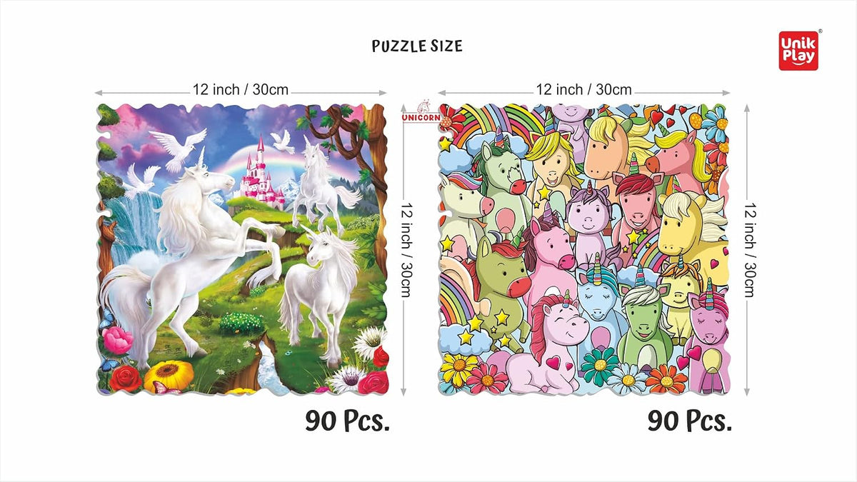 Unikplay - Mini Jigsaw Puzzle Tube – Unicorn | 30-Piece Unicorn Puzzle for Kids | Unique Shaped Pieces | Travel-Friendly Educational Toy | Ages 3+