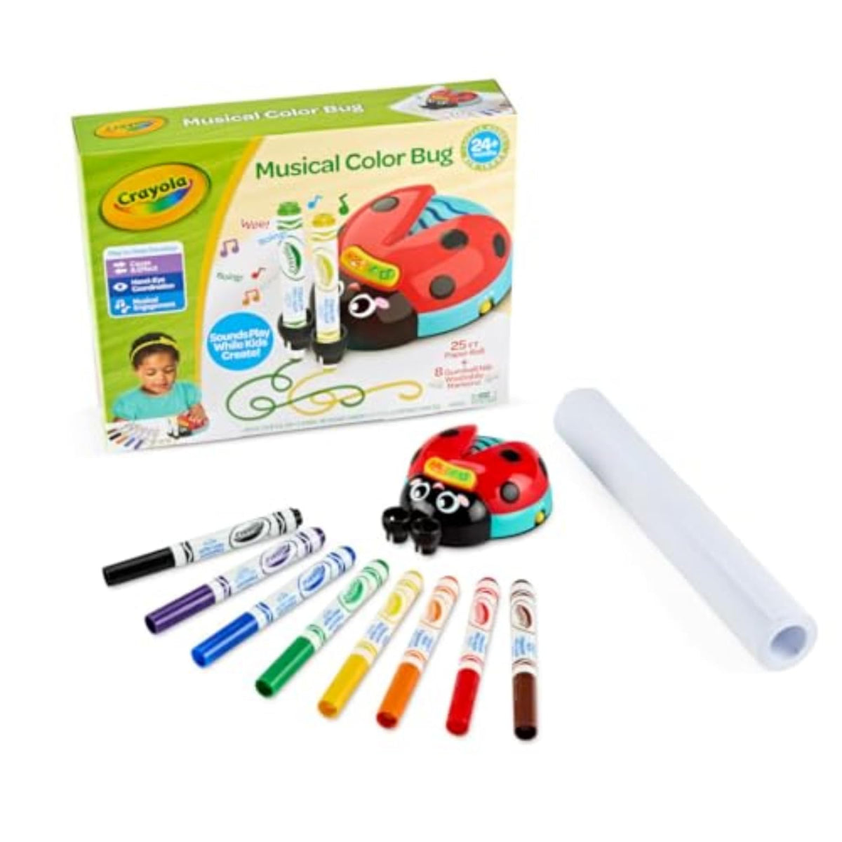 Crayola Musical Doodle Bug, Toddler Sensory Toy, Ladybug Toy for Kids, Arts & Crafts, Holiday Gifts for Toddlers, Ages 2+