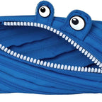 ZIPIT - Monstar Pencil Case for Boys, Holds Up to 30 Pens, Machine Washable, Made of One Long Zipper! (Blue)