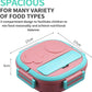 Large Capacity Lunch Box with Stainless Steel Material, 2 Compartment Food Container for Home Outdoor With Spoon, Bento Box Lunch Box Portable Lunch Tray (Pink)