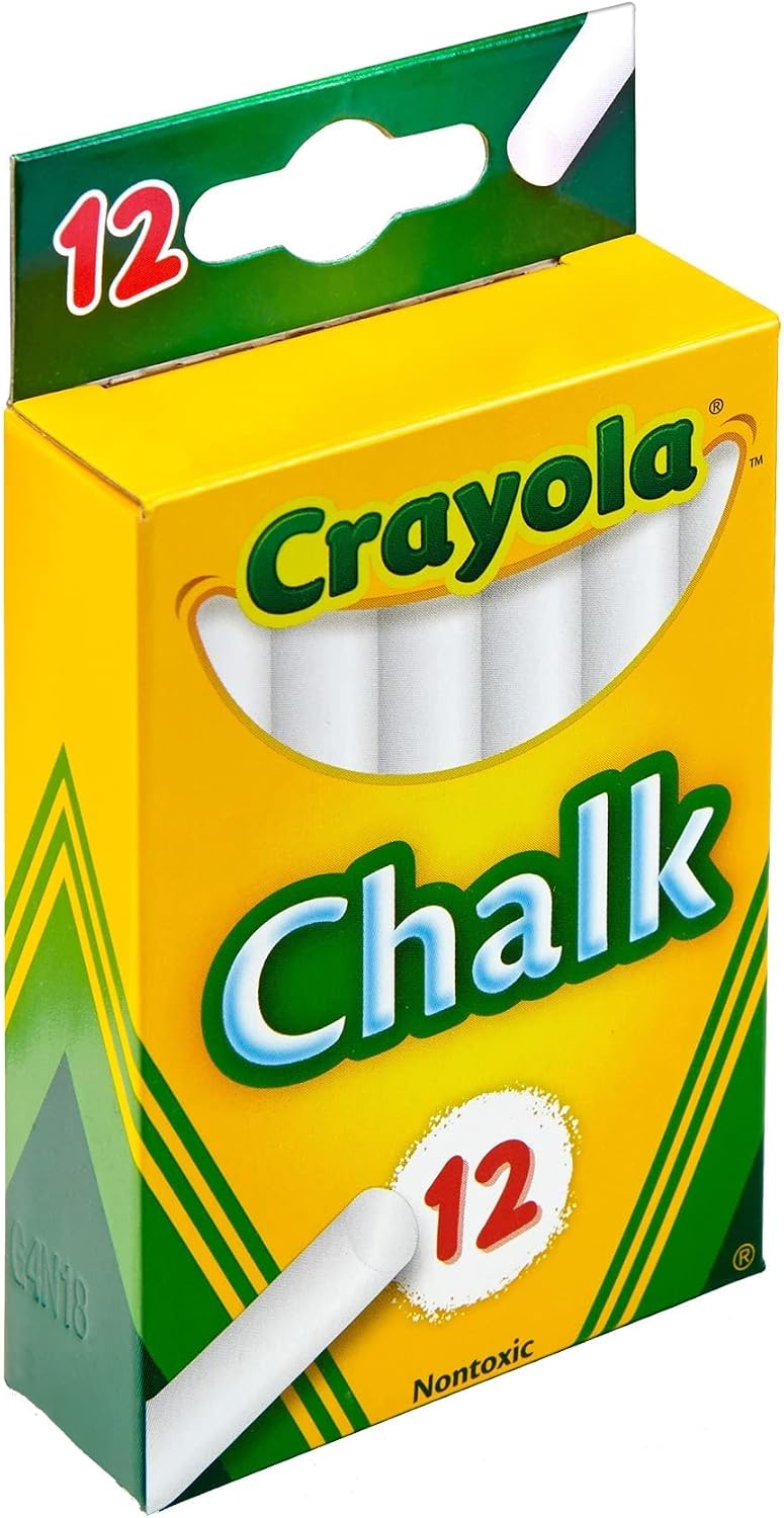 12 ANTI DUST CHALKS-WHITE
