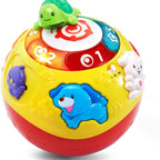 Vtech - Crawl & Learn Bright Magical Lights Ball - Multicolour | Moving ball! Press the chunky buttons to meet the animals, learn numbers, and hear 4 songs and 12 melodies | Suitable ages 6 m + up