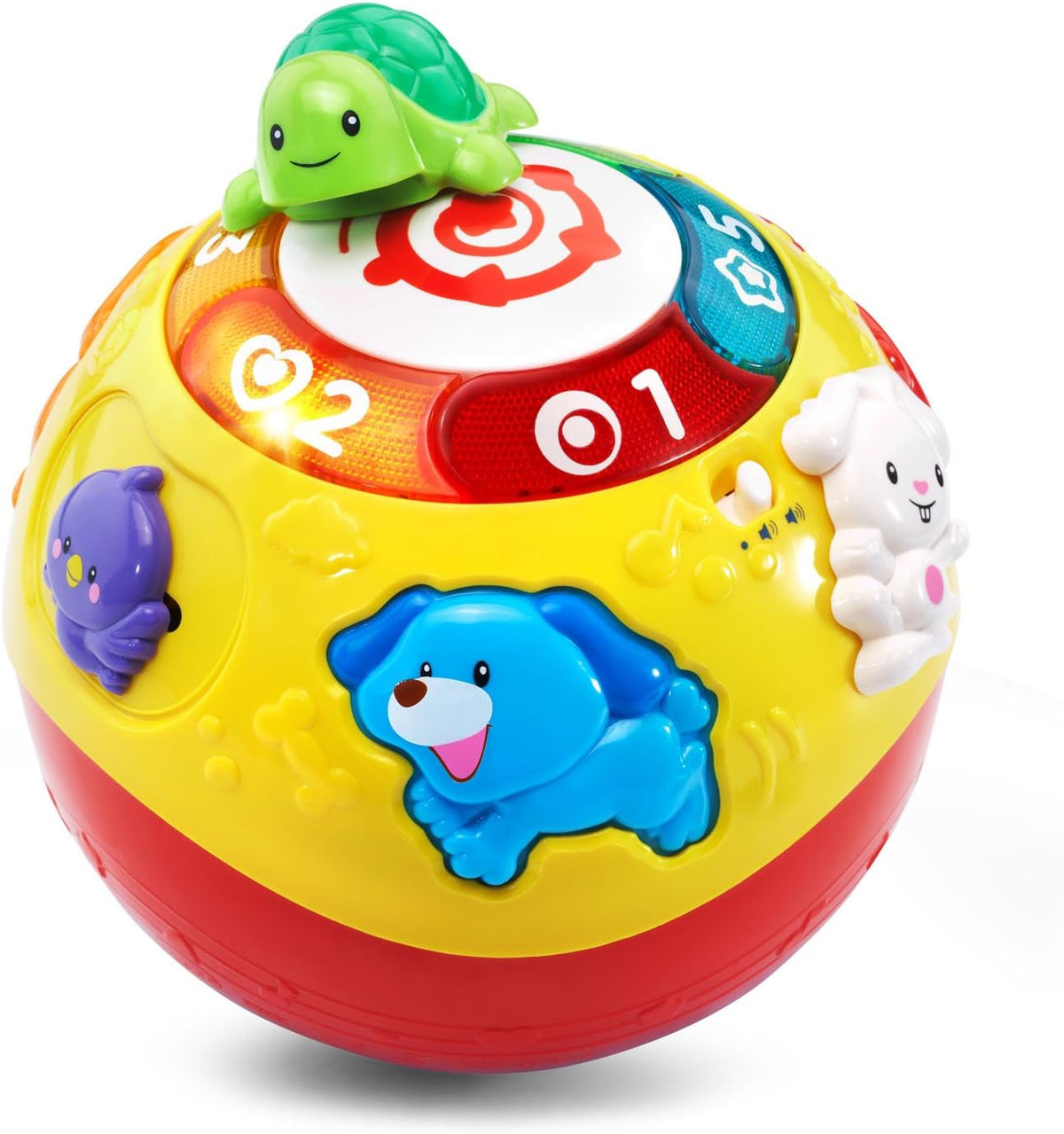 Vtech - Crawl & Learn Bright Magical Lights Ball - Multicolour | Moving ball! Press the chunky buttons to meet the animals, learn numbers, and hear 4 songs and 12 melodies | Suitable ages 6 m + up