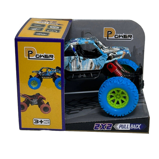 D-Power - Pullback Doodle Skeleton Stunt Car, Blue | No Batteries Needed, Fun for All Ages | 3+