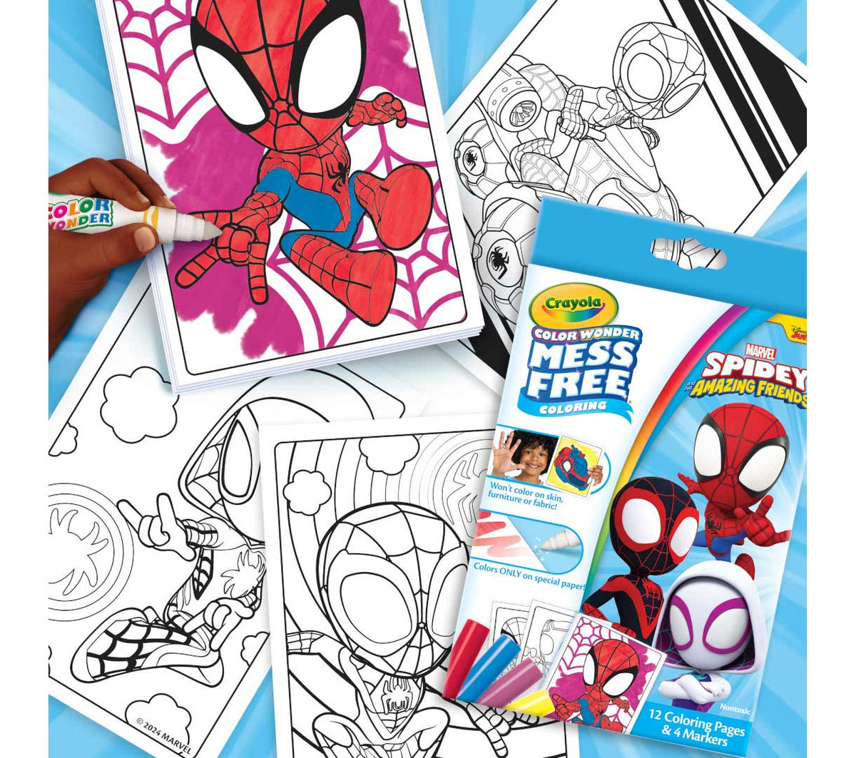 Crayola - Color Wonder Mini Box Set, Spidey & His Amazing Friends | The reusable box is perfect for storage and travel, ensuring a colorful adventure anytime, anywhere | great for ages 3 and up.