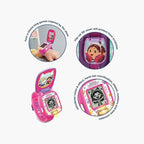 VTech - Gabby’s Dollhouse Time to Get Tiny Watch -  Multicolour | includes 10 digital clock faces featuring Gabby and her kitty friends, a stopwatch| Suitable ages 3 + up