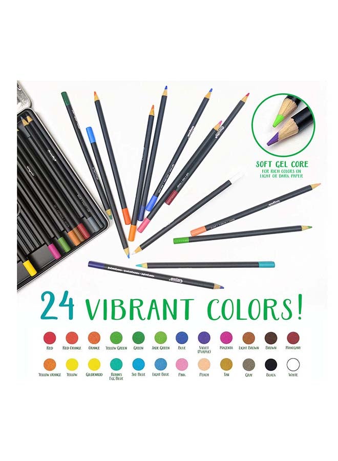 Crayola Signature Blend & Shade Colored Pencils with Tin, 24 Count