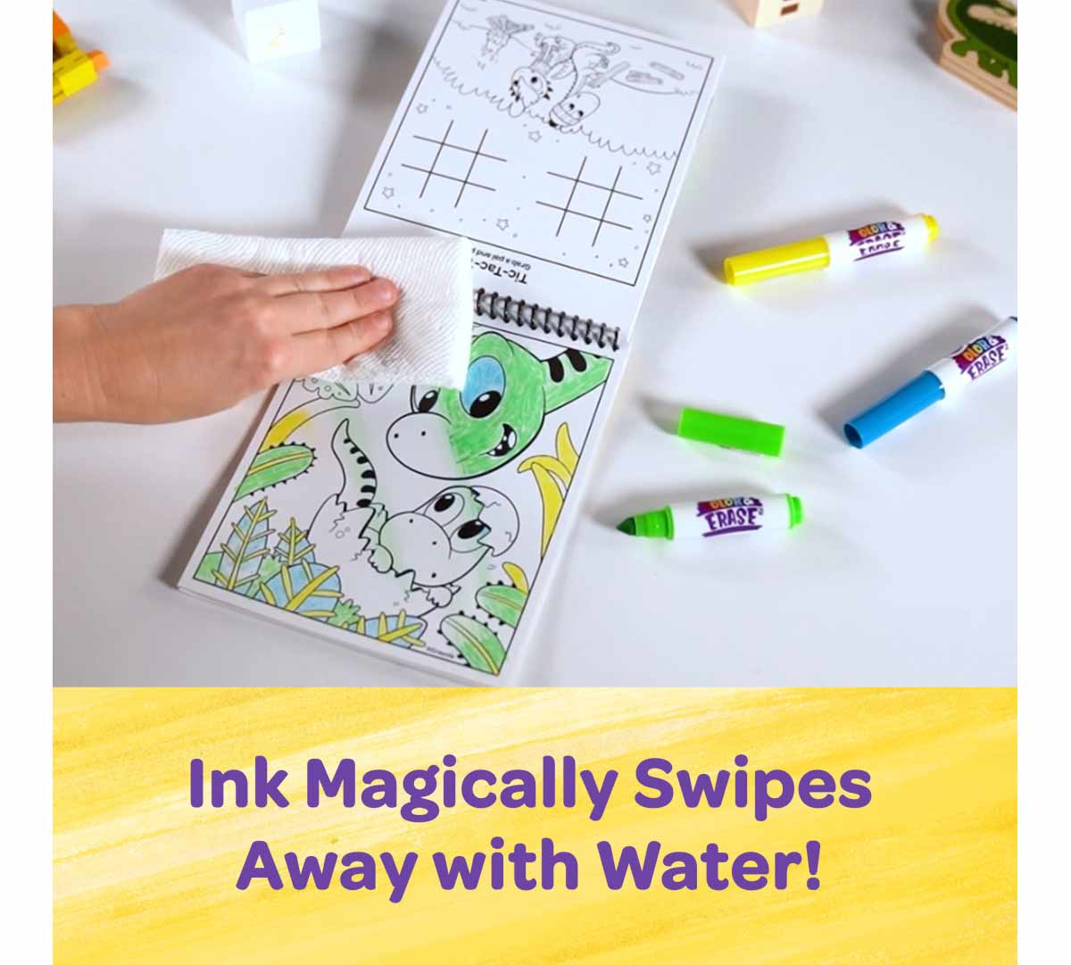Crayola Color & Erase Marker Refill Set, 8 Washable Markers – Mess-Free, Reusable Art Markers for Kids Ages 3+, Compatible with Color & Erase Pads