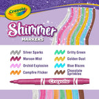 Crayola Glitter Markers Set – 8 Vibrant Sparkling Colours for Kids Art & Crafts | Non-Toxic Shimmery Markers for Drawing, School Projects & Creative Fun Ages 3+