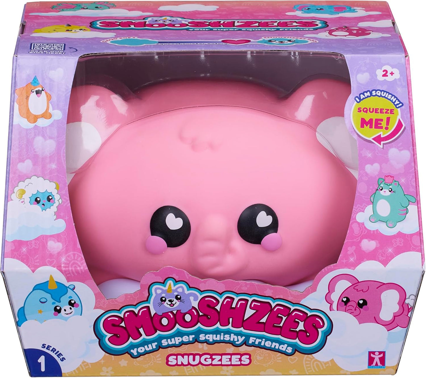 SMOOSHZEES 6.8" SNUGZEES ELEPHANT (BUBBLEZ)