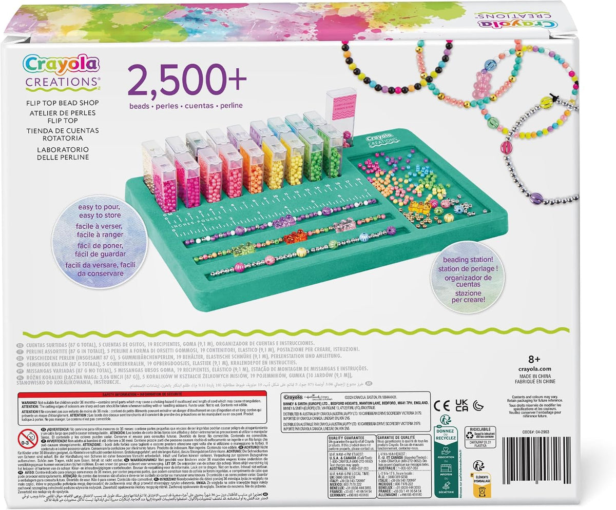 Crayola Creations Bead Laboratory Set – 2500-Piece Jewelry Making Kit for Girls | DIY Bracelet & Necklace Craft Set, Creative Gift for Kids Ages 8+