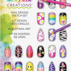 Crayola Nail Design Portfolio – 30-Page Creative Activity Book with Stickers | DIY Nail Art Sketch & Design Set for Girls Ages 8+ | Fashion & Art Fun