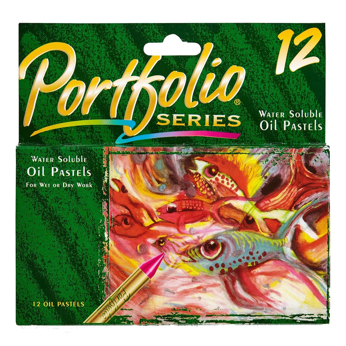 Crayola Portfolio Series Oil Pastels – 12 Assorted Water-Soluble Colours for Wet or Dry Use | Creamy Blendable Pastels for Artists & Kids | Safe, Non-Toxic Art Supplies