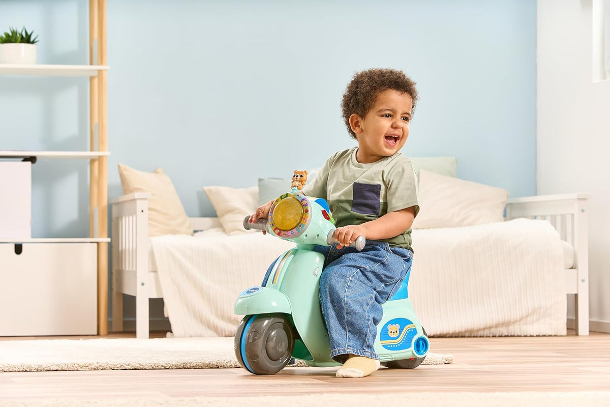 Vtech - 2-IN-1 Ride & Balance Scooter - Multicolour | Easily transforms from trike to balance bike. Interactive headlights and roller maps | Suitable ages 12m + up