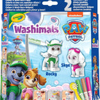 CRAYOLA - Washimals Paw Patrol Activity Set with 2 Puppies, 3 Washable Felt Tip Pens and Brush, Game and Gift for Children, from 3 Years