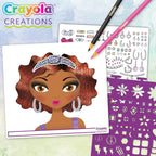 Crayola - Creations Make-up Sketch Portfolio | Trendy makeup and hairstyle tests and always find new fashion combinations | Perfect as a gift for children | Suitable for kids ages 8 years and up