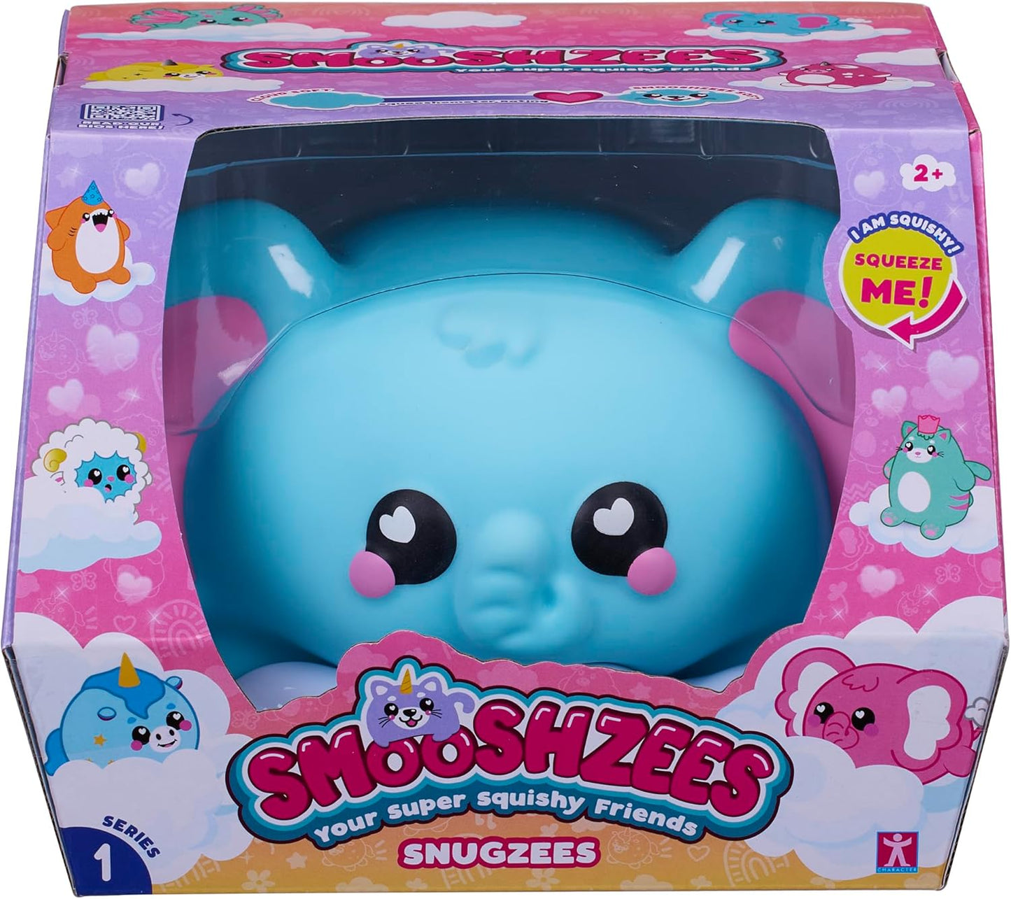 SMOOSHZEES 6.8" SNUGZEES ELEPHANT (LUNA)