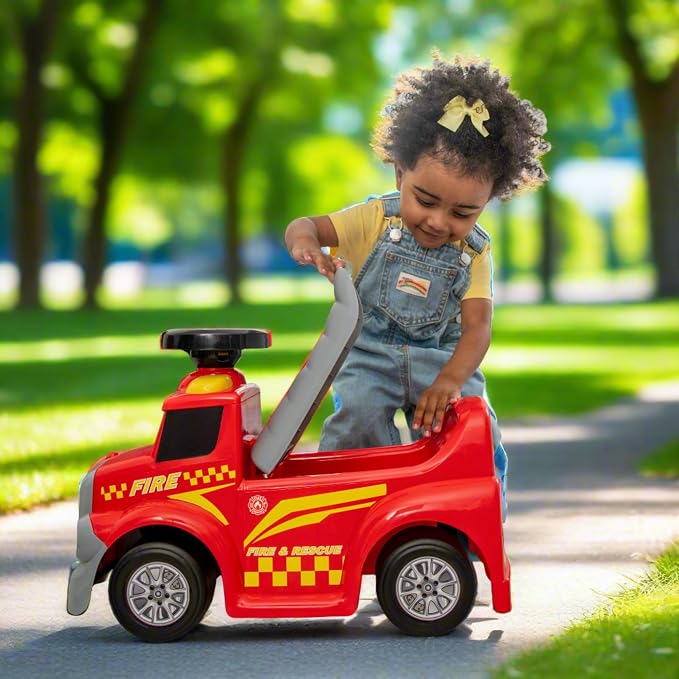 My First Foot to Floor  Unicorn– Multicolour | Toddler Walker Foot to Floor Slider | Hidden Storage Space, Moveable Steering Wheel & Squeaky Horn | Pre-School & Nursery Walking Aid | Ages 1+