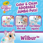 Crayola Scribble Scrubbie Jumbo, Large Posable Animal Toy, 6 Inches, Toy Cat for Girls & Boys, Animal Grooming Toy 3 years +