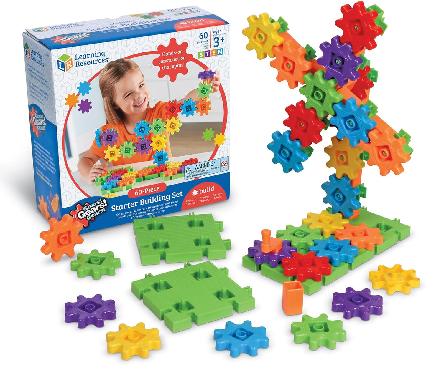LR-GEARS! GEARS! GEARS! NEW COLOURS 60 PC BUILDING SET