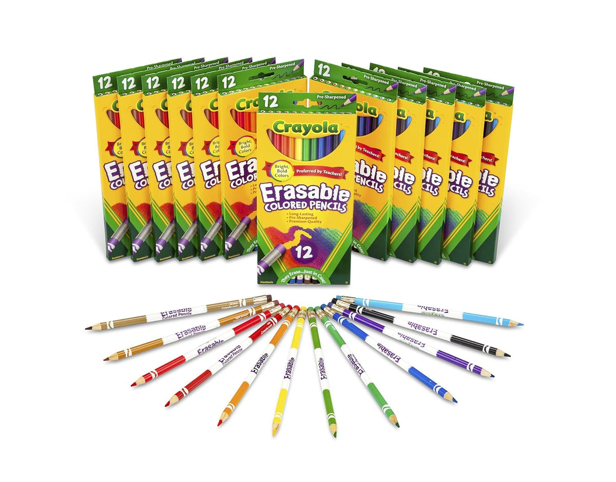 Crayola Erasable Colored Pencils, School & Art Supplies, Gift for Kids, 12 Count