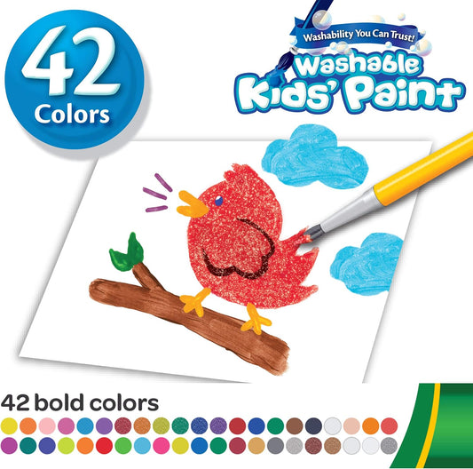 Crayola  Washable Kids Paint pots set, 42 Count