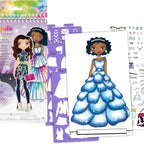 Crayola Creations Glam Fashion Set – 30-Page Drawing & Activity Kit with Stencils and Stickers | Create Your Own Fashion Collection | Creative Art Set for Girls Ages 8+