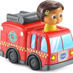 VTech CoComelon Go! Go! Smart Wheels Nina’s Fire Truck & Track, Fire Sounds & Songs with SmartPoint, Ages 1.5 – 5 Years