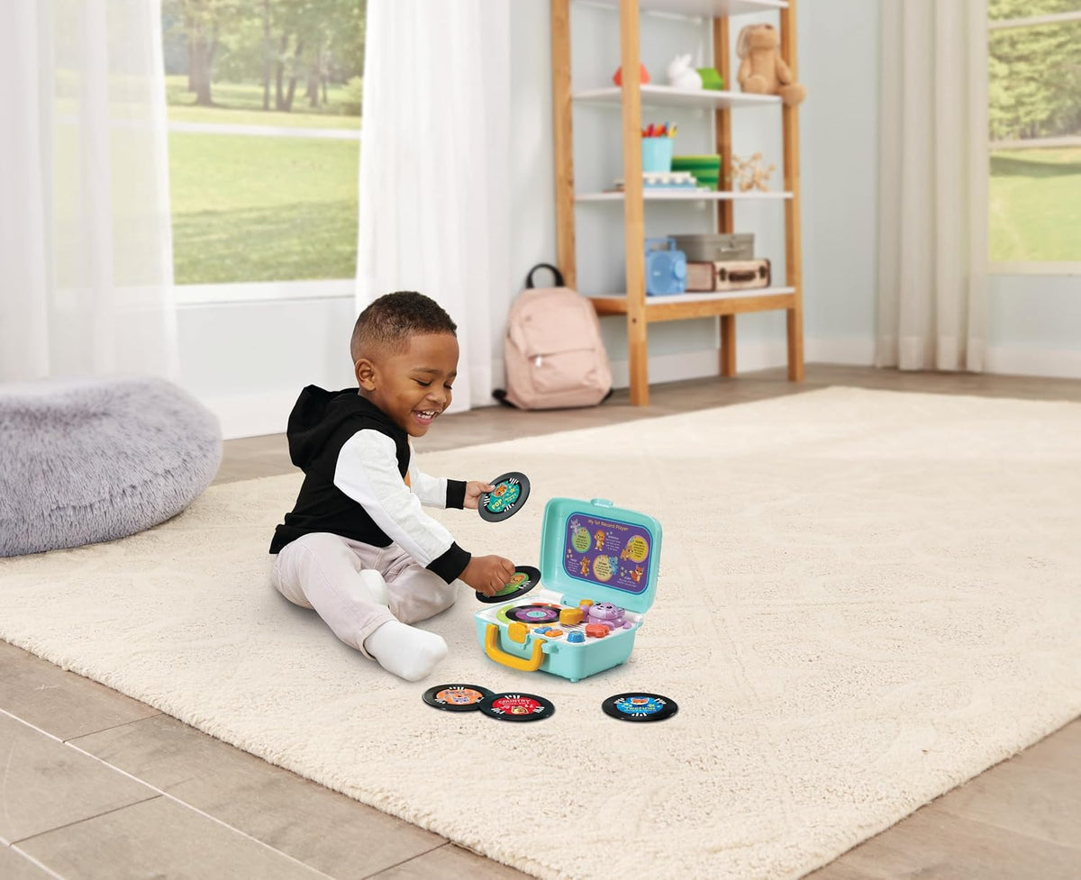 Vtech - My 1st Record Player - Multicolour | Double-sided records feature 5 different music styles with animal friends singing cool songs | Suitable ages 12+ up