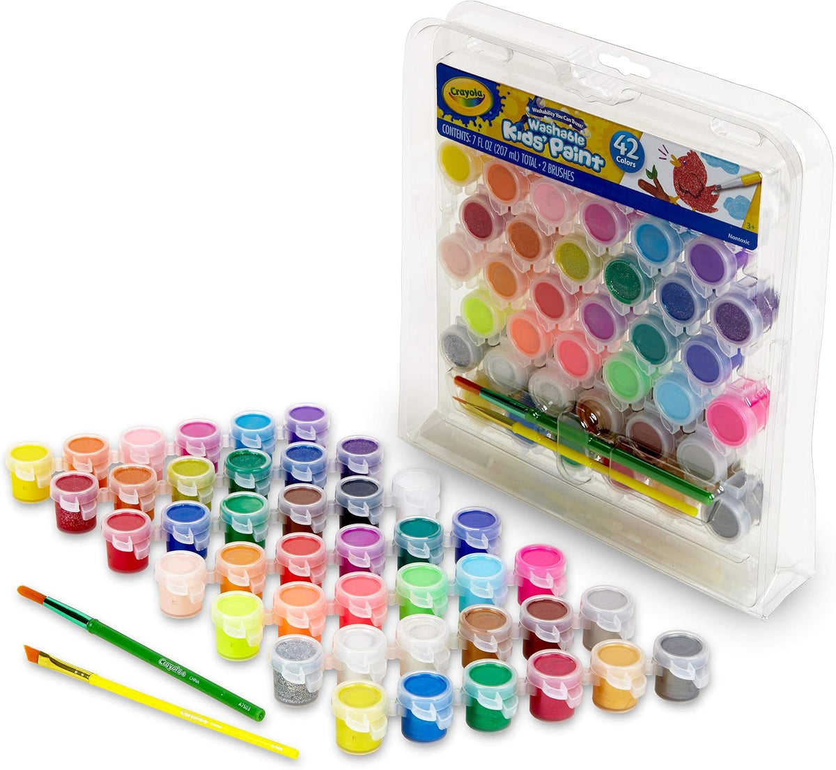 Crayola  Washable Kids Paint pots set, 42 Count
