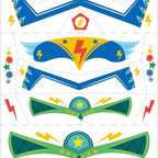 Avenir - Fancy Me Face Stickers & Tattoos for Kids – Superheroes | 110+ Cosmetic-Grade Removable Stickers | Fun Family Fashion Activity for Parties, Dress-Up & Creative Play