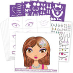 Crayola - Creations Compact Make-Up Artist Sketch Set | includes tutorial pages with beauty and makeup secrets and many pages of sketches |  trendy makeup and hairstyle tests and always find new fashion combinations | Ages 6+