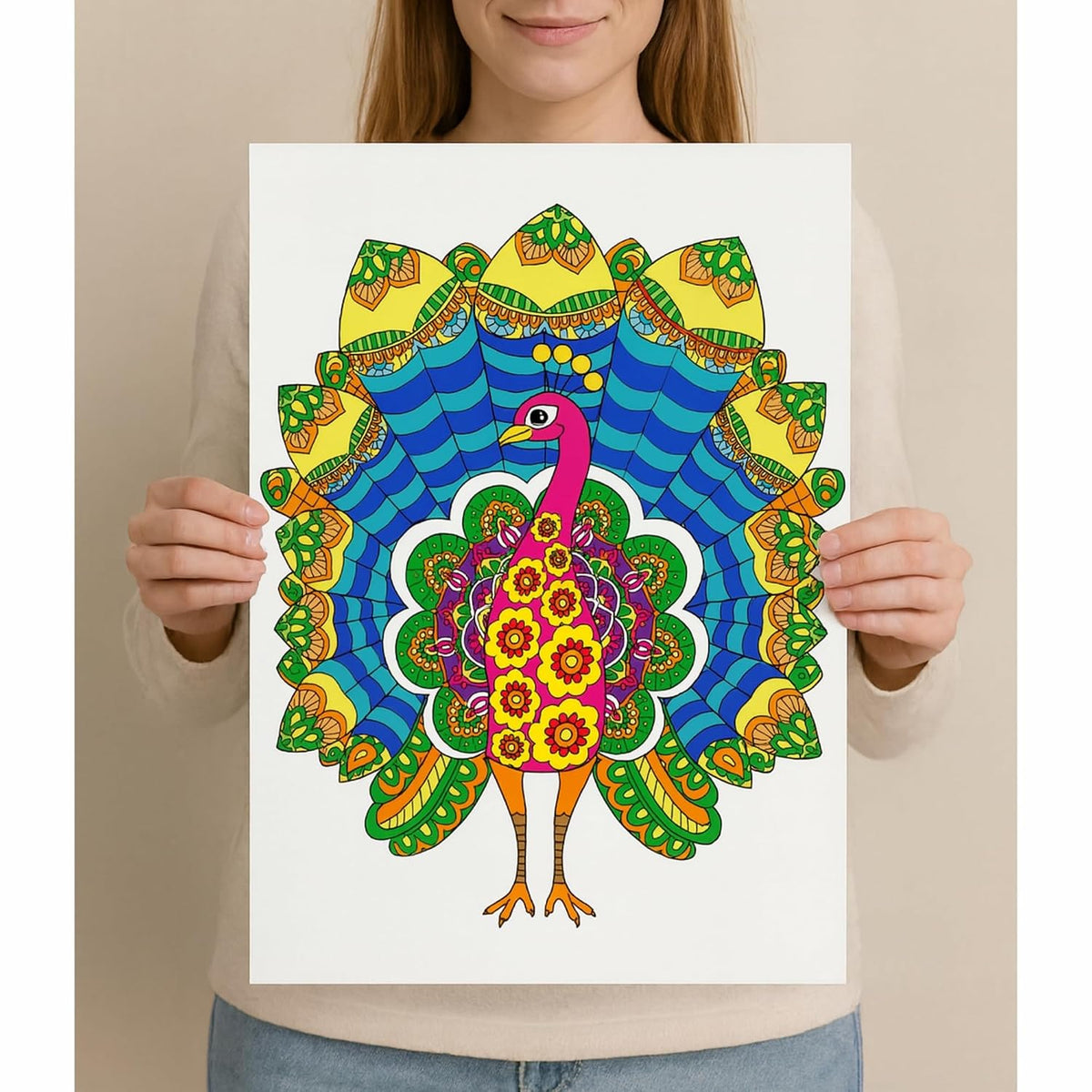 Unikplay Doodle Colouring Kit – Birds | Creative Art & Craft Set with Posters, Markers & Stickers for Kids