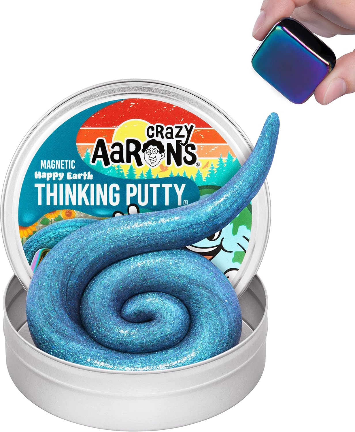Happy rth - Full Size Thinking Putty Tin with Magnet