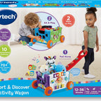 Vtech - Sort & Discover Activity Wagon - Multicolour | Load up and get ready to roll with four sides of play including an activity panel | Suitable ages 12m + up