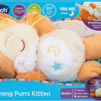 VTech Calming Purrs Kitten – Soft & Snuggly Interactive Baby Toy with Gentle Motions, Soothing Lights, 15 Melodies, White Noise & Timer Options for Infants 0M+