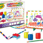 Crayola Washable Tempera Paint Art Set for Kids – Creative Painting Kit with Sponges, Frames & Brush – Mess-Free Arts and Crafts Activity Set for Children Ages 3+
