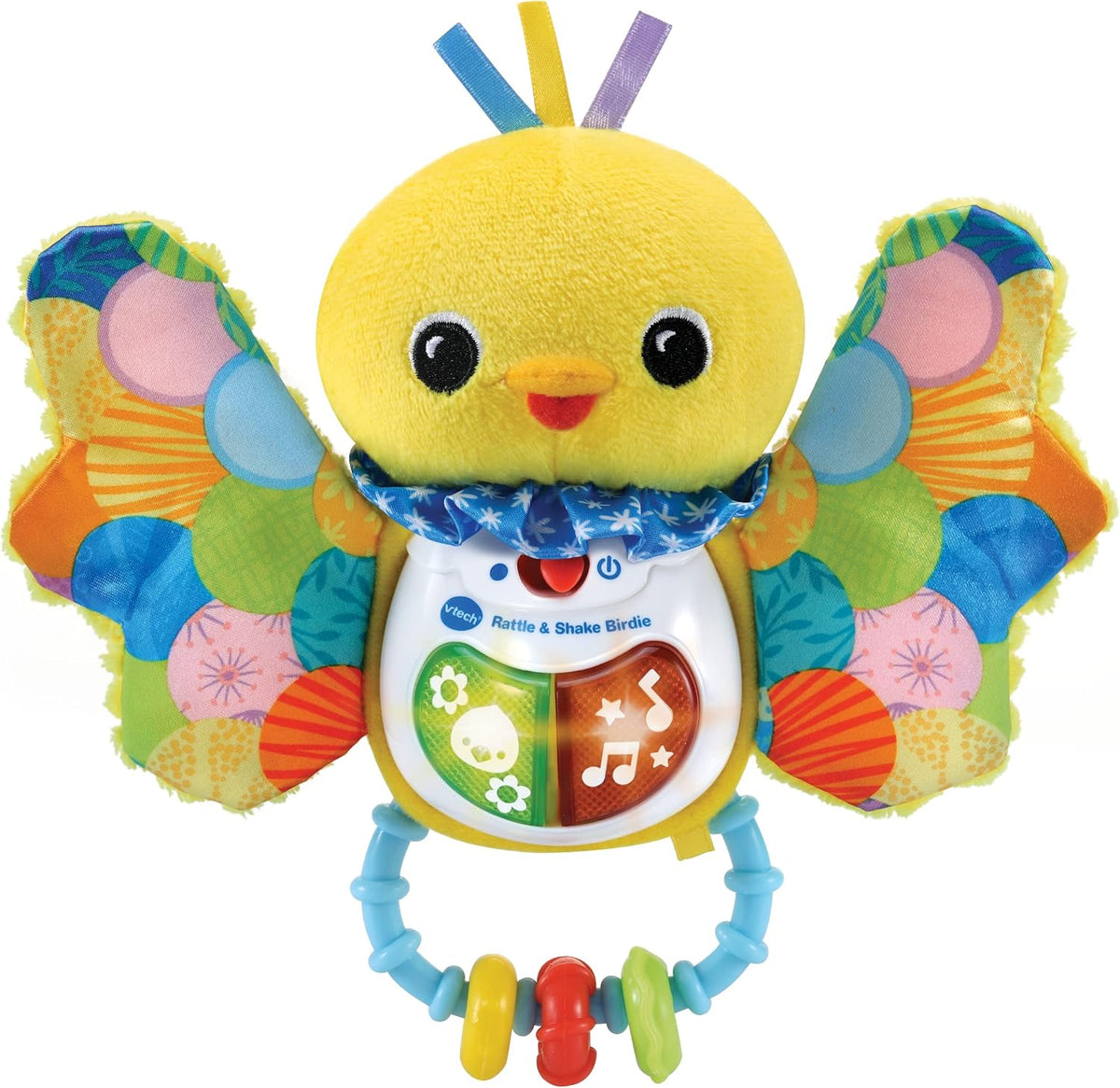 VTech Baby Rattle & Shake Birdie, Sensory Toy with Music, Sounds, Colours, Lights, Interactive Gift for Boys & Girls 3, 6, 12, 18 Months +, English Version