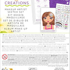 Crayola - Creations Compact Make-Up Artist Sketch Set | includes tutorial pages with beauty and makeup secrets and many pages of sketches |  trendy makeup and hairstyle tests and always find new fashion combinations | Ages 6+
