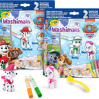 CRAYOLA - Washimals Paw Patrol Activity Set with 2 Puppies, 3 Washable Felt Tip Pens and Brush, Game and Gift for Children, from 3 Years